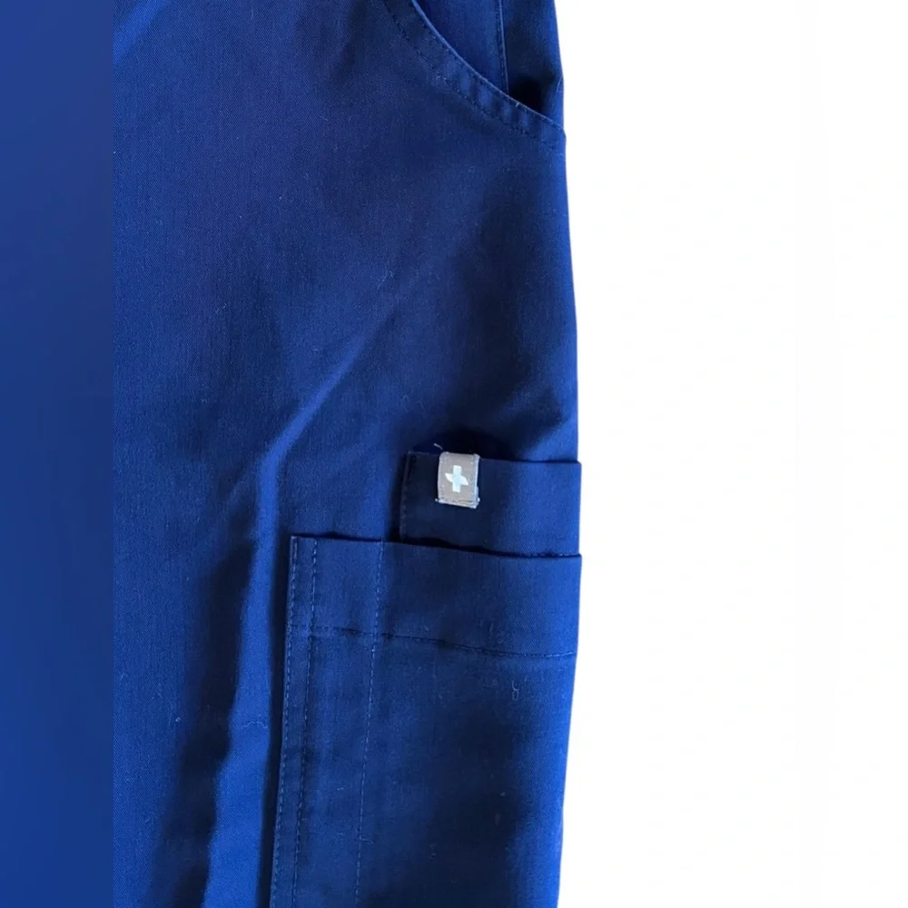FIGS Yola Skinny Scrub Pants XS Navy Blue Style TW2000P Technical Comfort EUC
